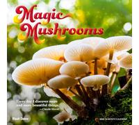 Magic Mushrooms | 2025 12 x 24 Inch Monthly Square Wall Calendar | Plastic-Free | Brush Dance | Fungus Fungi Microorganism