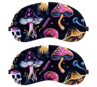 Magic Mushrooms and Skulls Dutch Velvet Sleep Shade