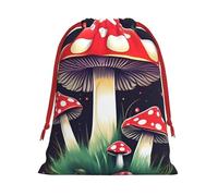 Magic Mushrooms Christmas Drawstring Bags Gift Wrapping Bag Small Gifts Candy Jewelry Wedding Wrap Bag