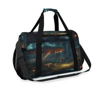 Magic Mushrooms Forest Travel Duffel Bag for Girls Boys Women Men Weekend Overnight Bag Shoulder Tote Luggage Handbag for Travel Sports Gym