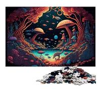 Magic Mushrooms Jigsaw Puzzles for Adults, 1000 Piece Wooden Jigsaw Puzzles for Adults Challenging Brain Teaser for Teenagers, Family Game Night Fun 50x75CM/19.68x29.52inch