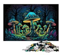 Magic Mushrooms Jigsaw Puzzles for Adults, 1000 Piece Wooden Jigsaw Puzzles for Adults Challenging Brain Teaser for Teenagers, Family Game Night Fun 50x75CM/19.68x29.52inch
