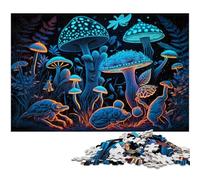 Magic Mushrooms JigsawPuzzle 1000 Pieces for Adults Challenging Puzzles Challenging DIY Brain Teaser for Teenagers 26X38CM/10.23x14.96inch