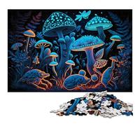 Magic Mushrooms JigsawPuzzle 1000 Pieces for Adults Challenging Puzzles Challenging DIY Brain Teaser for Teenagers 50x75CM/19.68x29.52inch