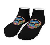 Magic Mushrooms Men's Ankle Low Socks 1 Pair No Show Sock Low-Cut Athletic Socks for Women