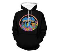 Magic Mushrooms Men's Sweatshirt Lightweight Pullover Hoodie with Pocket Casual Sweatshirts for Women