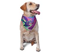 Magic Mushrooms Pattern Dogs Kerchief Washable Triangle Dog Scarf Reusable Pet Neckerchief For Everyday Wear Puppy Birthday Party Supplies