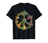 Magic Mushrooms Peace Sign Psychedelic Retro Shrooms Gift T-Shirt