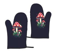 Magic Mushrooms Print Heat Resistant Universal Fit Oven Microwave Gloves Home Cooking Baking Grilling