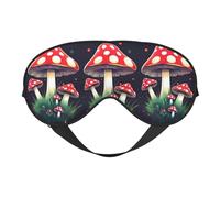 Magic Mushrooms Print Sleep Mask, Soft Breathable Eye Cover for Travel, Shift Work & Meditation