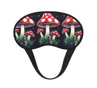 Magic Mushrooms Print Unisex Blackout Sleep Mask Comfortable Eye Mask for Travel Meditation Sleep Travel