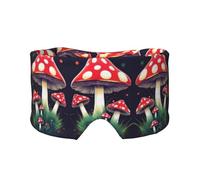 Magic Mushrooms Printed Sleeping Blindfold, Padded Ear Warmer Mask, Adjustable Head Wrap, for Deep Relaxation