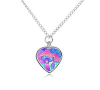 Magic Mushrooms Psychedelic Hallucination Custom Urn Necklace for Ashes Heart Keepsake Pendant Jewelry Memorial Cremation