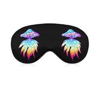 Magic Mushrooms Psychedelic Sleep Mask Soft Blindfold Portable Eye Mask with Adjustable Strap for Men Women