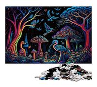 Magic Mushrooms Puzzles 1000 Pieces for Adults Jigsaw Puzzles for Adults Brain Challenge Gift, Educational Activity for Teenagers 26X38CM/10.23x14.96inch