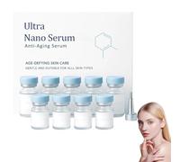 Magic Nano Anti-Ageing Serum, Anti-Ageing Facial Small glass bottle serum with Roller Head, Applicator Lifting and Firming Serum with Hyaluronic Acid and Collagen Reduces Fine Lines (1)