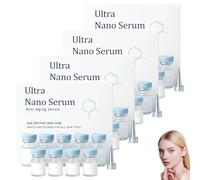 Magic Nano Anti-Ageing Serum, Anti-Ageing Facial Small glass bottle serum with Roller Head, Applicator Lifting and Firming Serum with Hyaluronic Acid and Collagen Reduces Fine Lines (4)