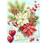 Magic Needle 100-241 ZW Merry Christmas Counted Cross Stitch Kit Zweigart Edition Cotton Multi-Coloured 17 x 22 cm