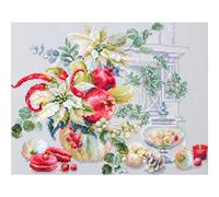 Magic needle 120-011 ZW Winter Improvisation Counted Cross Stitch Kit with Zweigart Edition, Cotton, Multi-Colour, 32 x 25 cm