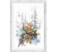 Magic Needle 200-017 ZW Winterwaldgeist Counted Cross Stitch Kit Zweigart Edition Cotton Multi-Coloured 17 x 27 cm