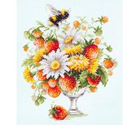 Magic needle 215-303 ZW Summer Fantasy Counted Cross Stitch Kit with Zweigart Edition Cotton Multi-Coloured 20 x 23 cm