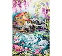 Magic needle 250-705 ZW Traumsee Counted Cross Stitch Kit with Zweigart Edition Cotton Multi-Coloured 30 x 45 cm