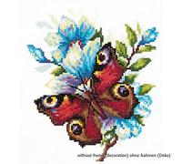 Magic Needle 42-09 ZW Day Peacock Eye Counted Cross Stitch Kit with Zweigart Edition Cotton Multi-Coloured 17 x 17 cm