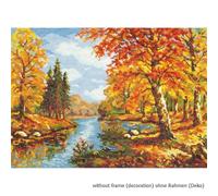 Magic needle 45-02 ZW Golden Autumn Counted Cross Stitch Kit with Zweigart Edition, Cotton, Multi-Colour, 35 x 25 cm
