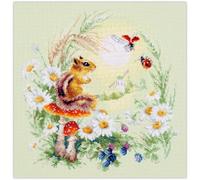 Magic Needle Meadow Stories Chipmunk Counted Cross Stitch Kit, Multi-Colour
