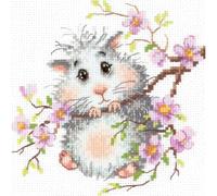 Magic Needle Zweigart Edition Counted Cross Stitch Kit Mr Hamster 15 x 14 cm