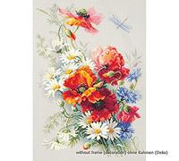 Magic needle Zweigart Edition Poppies and Daisy Counted Cross Stitch Kit, 28 x 39 cm