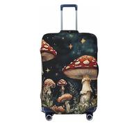 Magic Night Mushroom Forest Elastic Travel Luggage Cover Suitcase Protector, Print Suitcase Baggage Cover Anti-Scratch