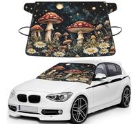 Magic Night Mushroom Forest Print Car Windshield Cover For Ice And Snow Universal Fit For Most Cars Multifuntional Ice Protector Keep Snow Frost Off