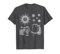 Magic Occult Celestial Sun Crescent Moon Stars T-Shirt, Men, Dark Heather Grey, 6X-Large
