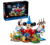 Magic of Disney | 21352, Mickey Mouse Sorcerer's Apprentice, Belle Minifigure with Enchanted Rose, Multiple Disney Movie Scenes
