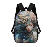 Magic of The Mermaid Backpack, 3D Printed School Bag, School Lunch Bag, Travel Backpack, Friends Backpack, School Backpack for Girls And Boys 17inch