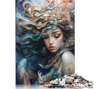 Magic of The Mermaid Jigsaw Puzzles Puzzle for Adults Kids. 1000 Piece Great Gifts Challenge Toy Educational Game Home Decoration for Adults& Kids Age 14 Years Up 1000pcs (38x26cm)