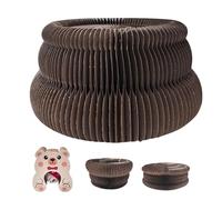 Magic Organ Cat Scratcher - Round Cardboard Shapes, Kitty Grinding Claw Entertainments, Funny Interactive Stretching Games, Furniture Safe Guards For Indoor Kitten And Pet Animal