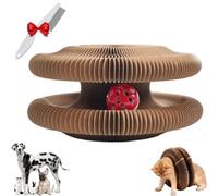 Magic Organ Cat Scratching Board Toy, Flexible Foldable Cat Scratching Board with Bell, Reversible Accordion Design, Magnetic Suction for Small Cats (1pcs-b)