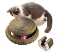 Magic Organ Cat Toy, 1PC Magic Organ Cat Scratching Board, Magic Organ Cat Scratch Board Cat Toy with Bell Cat Grinding Claw, Foldable Magnetic Corrugated Paper Circular (Classic, Count, 1)