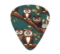 Magic owel Print 12 Pcs Guitar Picks Fit Lovers 3 Different Thickness 0.46 0.71 0.96mm