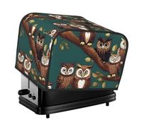 Magic Owel Print 4-Slice Toaster Cover Dustproof Waterproof Appliance Protector Home Kitchen Decor