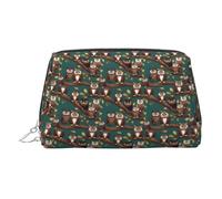 Magic Owel Print Women Makeup Bag Cosmetic Travel Vanity Pouch Toiletry Everyday Essential Organizer