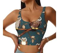 Magic Owels Printing Summer Workout Tank Top for Women Racerback Yoga Tank Tops Athletic Sports Top Exercise Vest Black