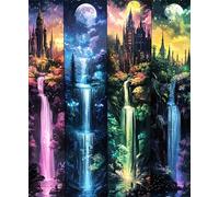 Magic Paint by Numbers for Adults,Painting by Number Kits Canvas,DIY Easy Cheerful Painting for Beginners,Wall Decor,Gifts (Magic)