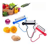 Magic Peeler Slicer Multifunction Magic Trio Peeler Slicer Shredder Vegetable Fruit Potato Cutter Kitchen Tools with Free Stainless Steel Onion Holder Slicer (3pcs)
