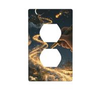 Magic Pen Print Outlet Covers 1 Gang Duplex Light Switch Cover Decorative Switch Plates Electrical Receptacle Faceplate Wall Plate for Bed Room Living Room Decor