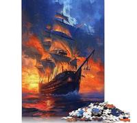 Magic Pirate Ship 1000 Pieces Puzzles for Adults & Teenager Teenager Man Woman Gift 1000pcs (75x50cm)