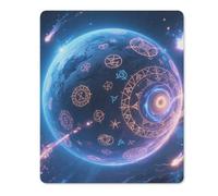 Magic Planet Square Mouse Pad | Durable Rubber Non-Slip Mouse Mat,Portable Computer Accessory for desktops laptops and daily computer-using moments