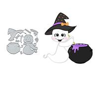 Magic Poison Pumpkin Broom Metal Die Cuts,Halloween Ghost Leaf Cutting Dies Cut Stencils for DIY Scrapbooking Album Decorative Embossing Paper Dies for Scrapbooking Card Making